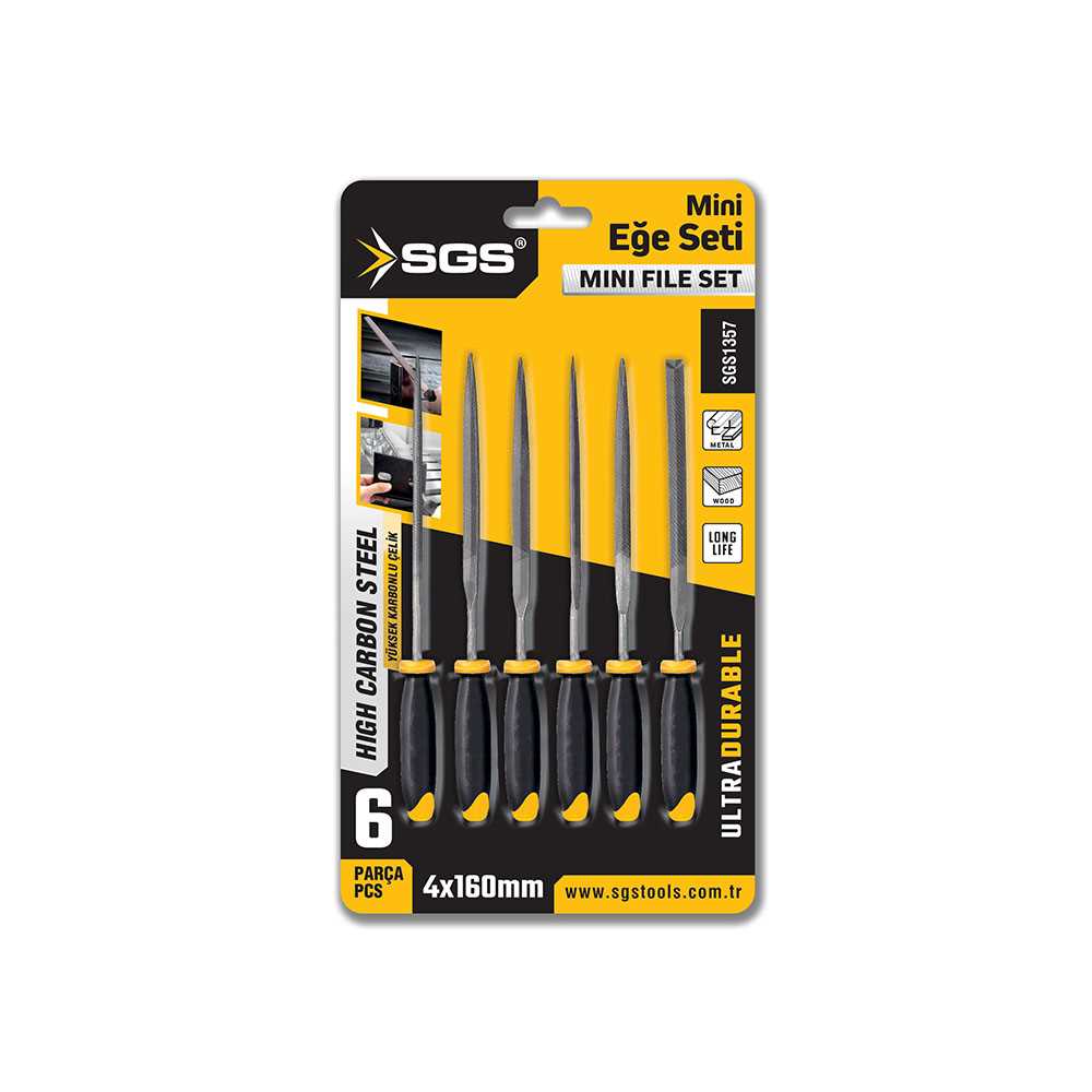 6 PARÇA MİNİ EĞE SETİ 4*160 MM